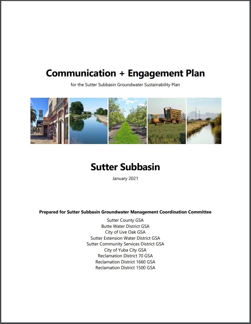 Communication & Engagement Plan Cover Page
